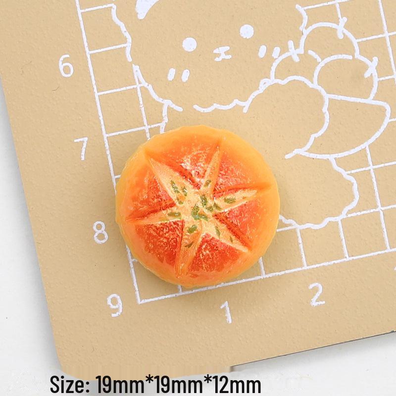 Cartoon Cream Glue Resin Simulation Croissant Decoration Accessory for DIY Jewelry, Hairpin, Shoe Buckle
