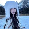 Warm Fluffy Bomber Hat Imitation Mink Fur Cold Weather Hat Fashion Winter Cycling Hat  for Women