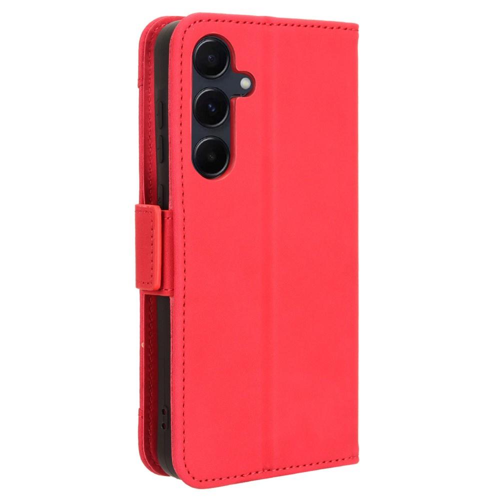 Flip Case for Samsung Galaxy A55 5G, Card Slot, Red