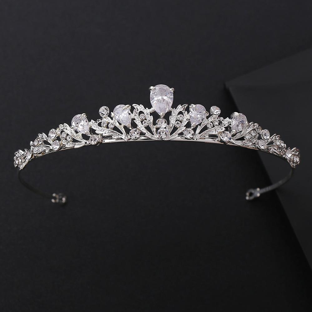 Crystal Zirconia Tiara - Luxury Wedding Crown for Bride Queen Princess