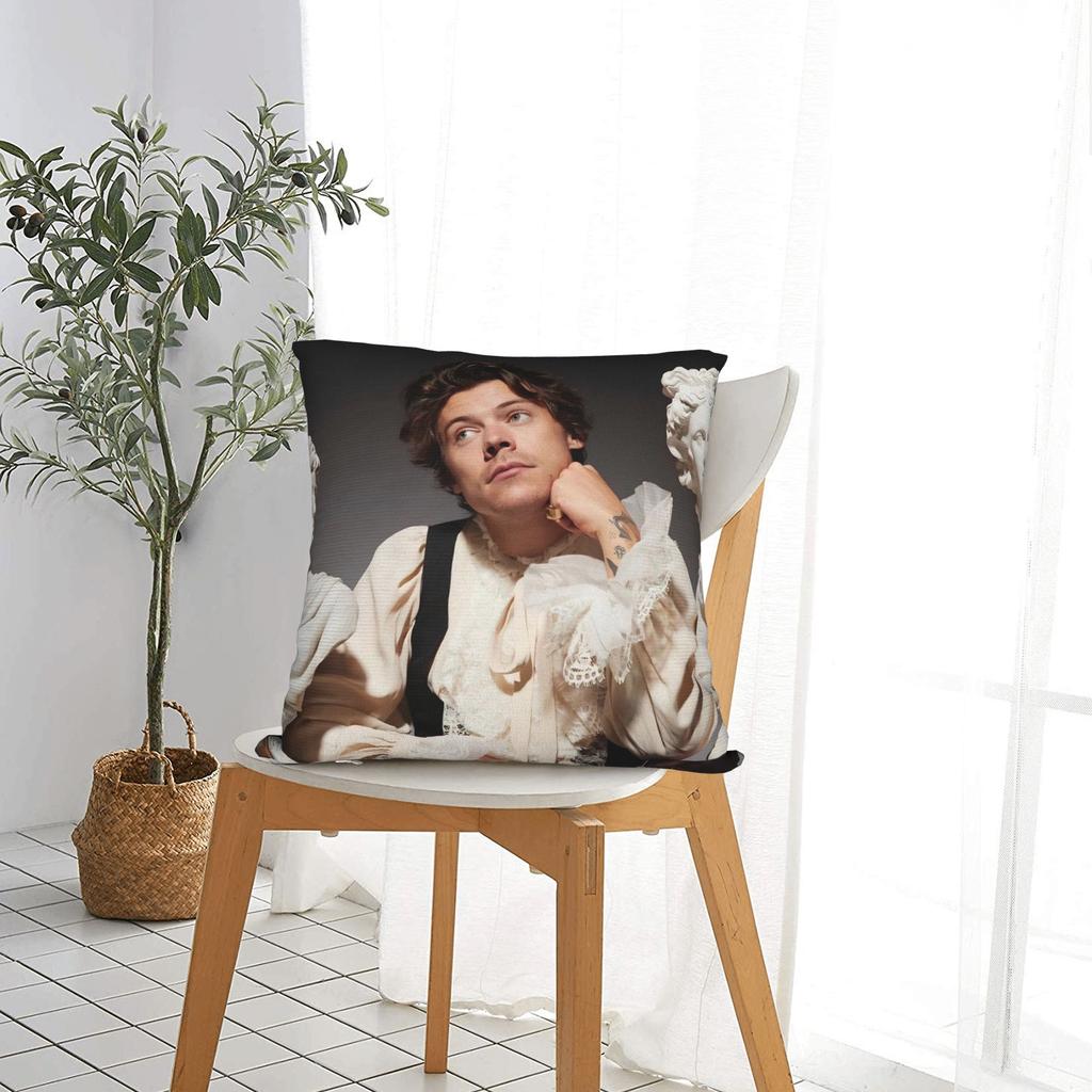 Kiss All The Time Album Pillowcase Polyester Cushion Cover Decoration Harrys Singer Styles Pillow Case Cover Home Square 40X40Cm