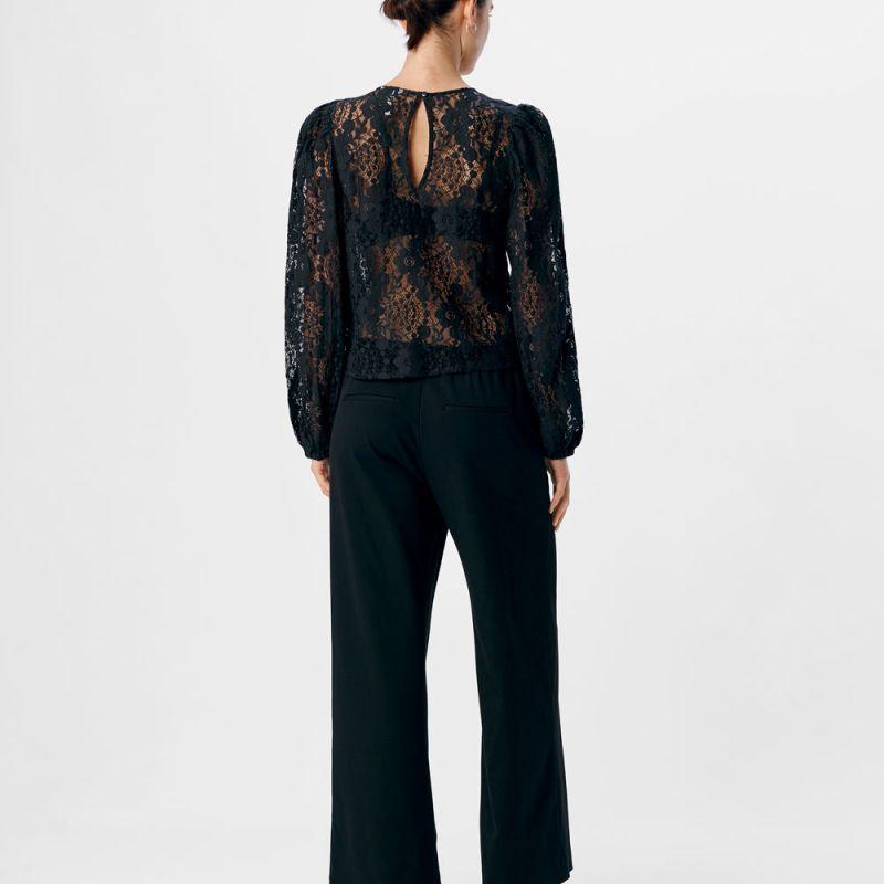 Blouse à dentelle Beverly manches longues Femme OBJECT