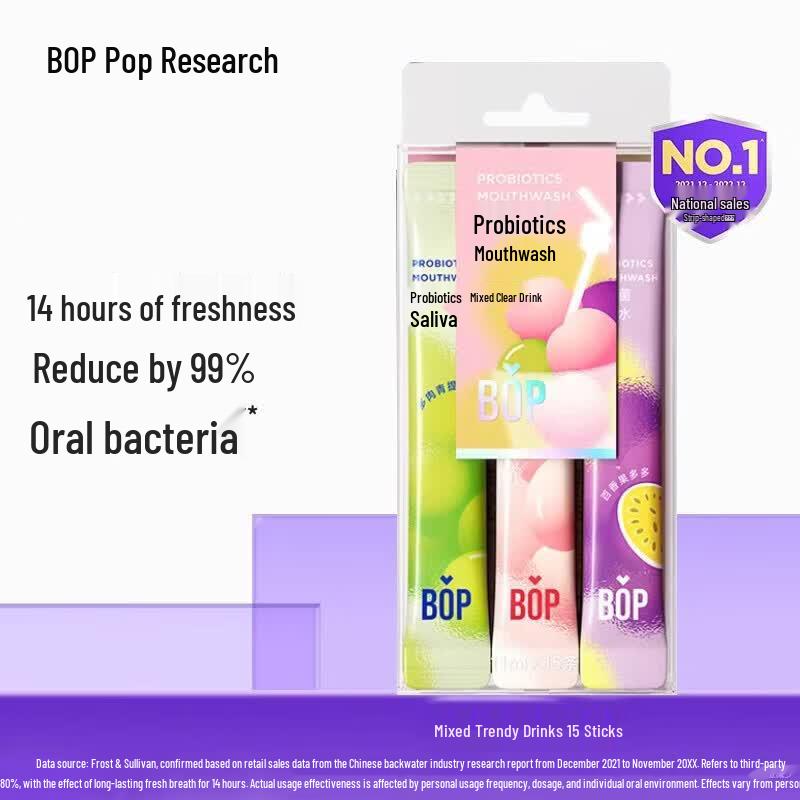 bop Portable Oral Care Mouthwash - Mixed Flavor 15-Pack