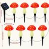 LED Solar Mushroom String Lights for Outdoor Garden and Courtyard Decor
