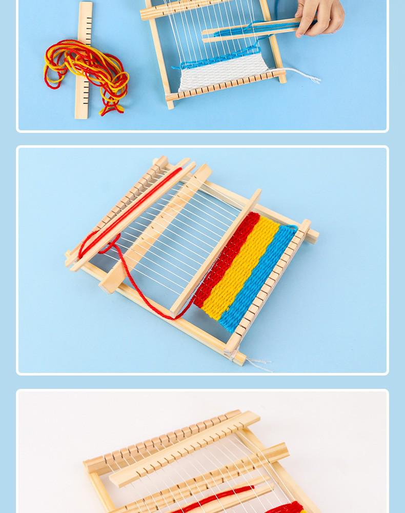 Children's Wooden Yarn Weaving Loom DIY Gift Set