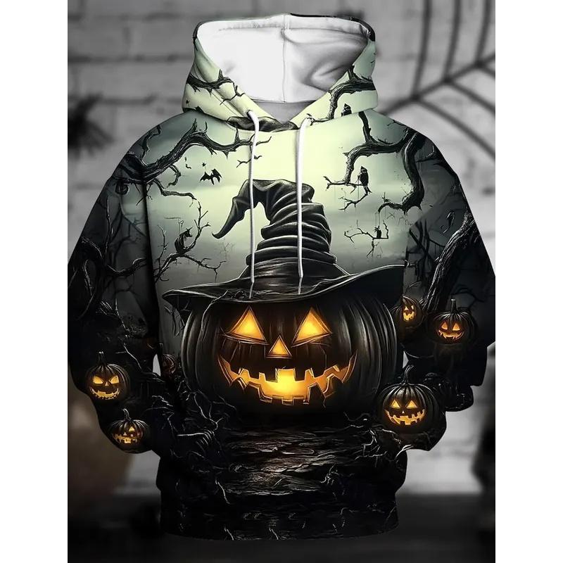 2026 New Halloween 3D Printed Pumpkin Casual Everyday Fashion Comfortable Hoodie Men's Women's Couples Same Style Prom Carnival