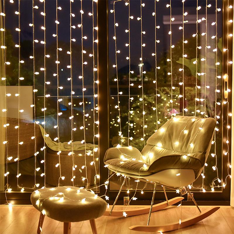 Corzi de iluminat cu LED-uri Ghirlandă de copac de grădină Dormitor de decorare pentru nunta de Crăciun Lumini de vacanță rezistente la apă