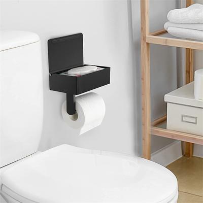 Wall Mount Toilet Paper Holder Bathroom Tissue Accessories Rack Holders Punch Free Toilet Roll Paper Holder LM