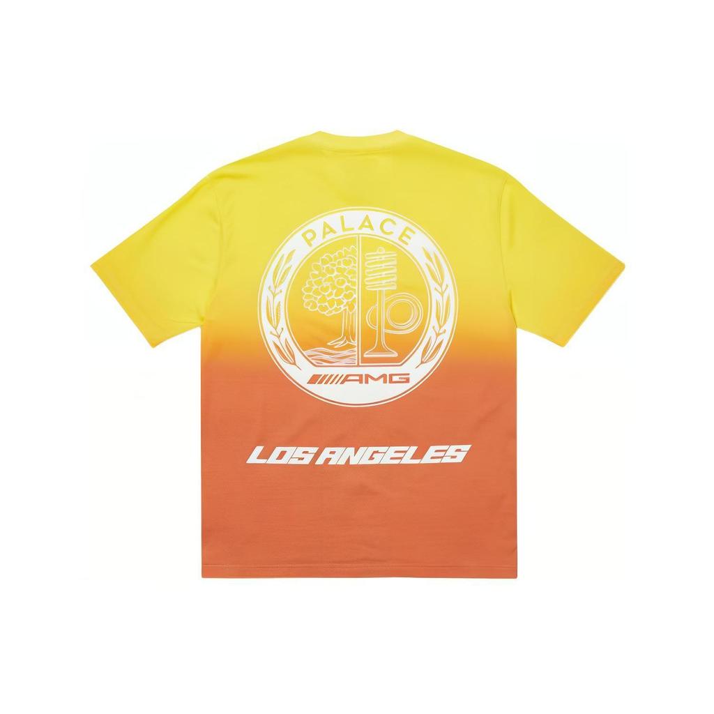 Palace X AMG 2.0 Los Angeles T-Shirt Yellow/Red Unisex Tops Multi-Color P22AMGTS002