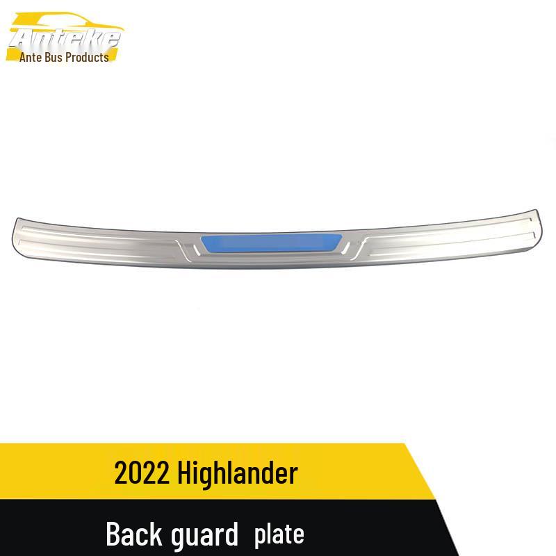 Highlander 22 Rear Bumper Decorative Sticker & Stainless Steel Tailgate Protector