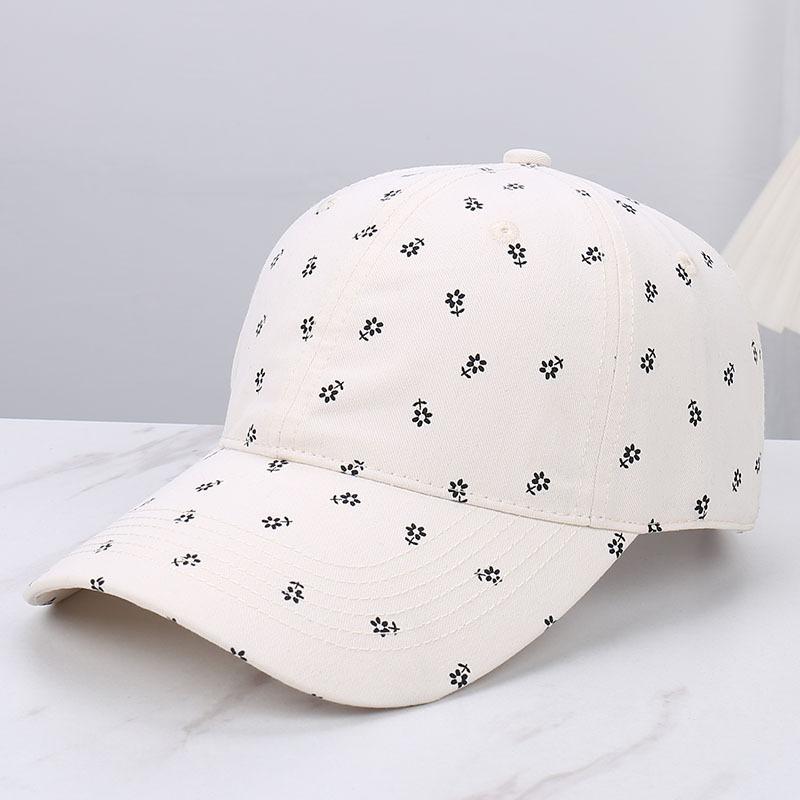 Simple Flower Embroidery Cap Spring and Summer New Outdoor Fashion Versatile Face Small Sunshade Baseball Cap