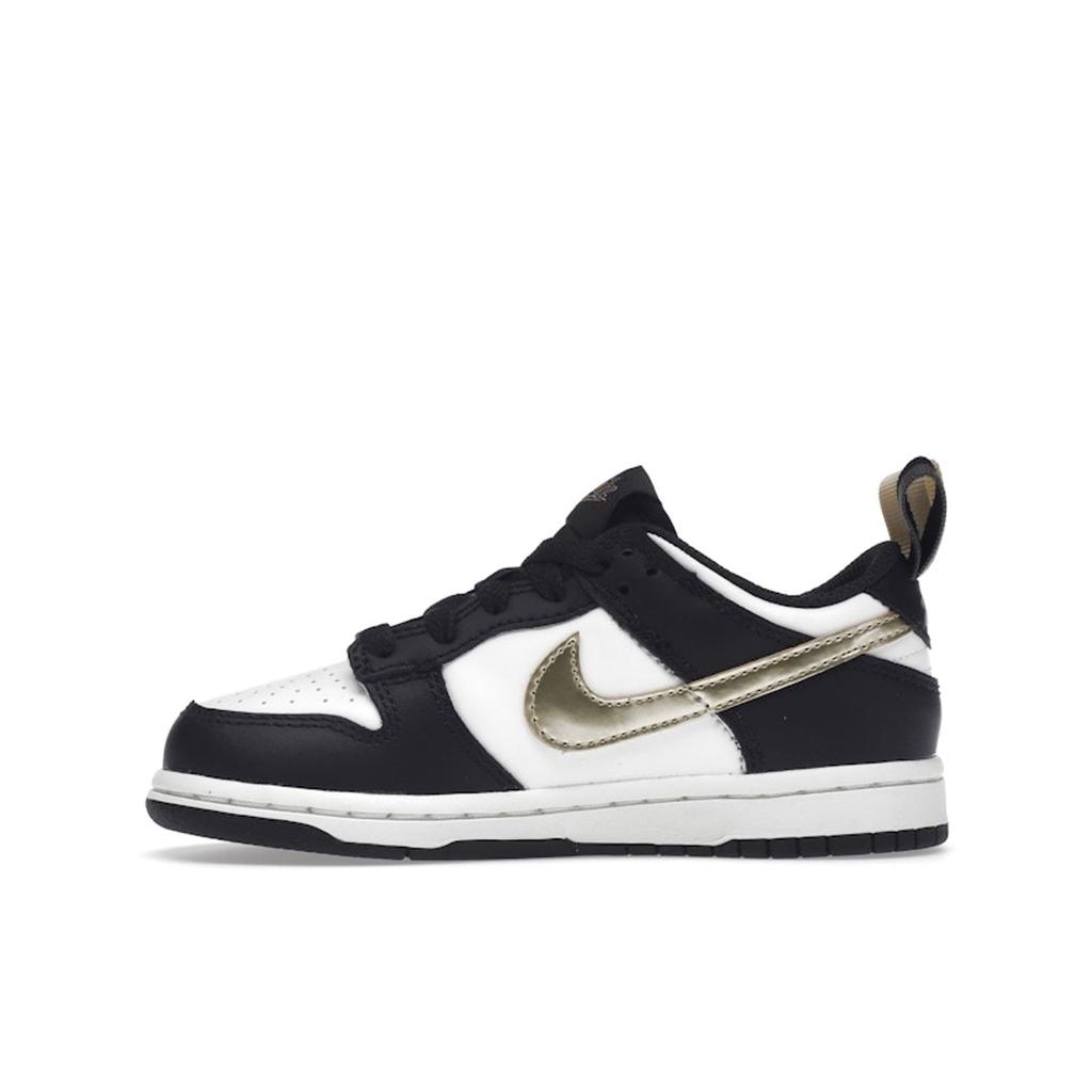 Nike Dunk Low PS White Off Noir Kids Sneakers Black Summit-White Metallic-Gold-Star DR6918-001