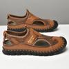 2024 Summer New Hollow Mesh Shoes Breathable Non Slip Handmade Sole Men's Camping Fishing Shoes Trendy Sandals Big Size  38-48