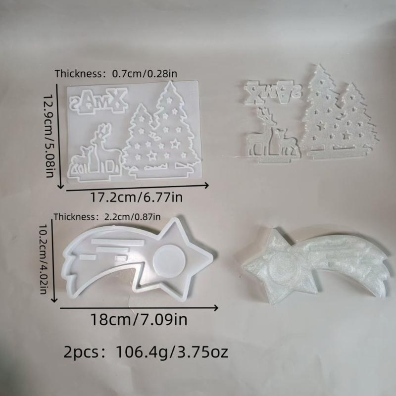 Tealight Candle Holder Resin Mold Candlestick Silicone Mold Christmas Epoxy Casting Mold for Diys Crafts Home Decors