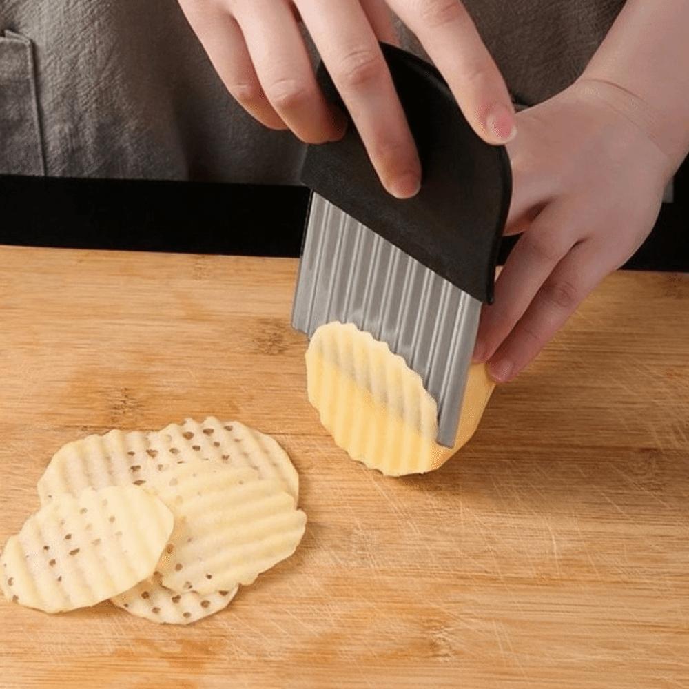 Stainless Steel Wavy Chopper Multi-Functional Crinkle Cutter Vegetable Cutter  Kitchen
