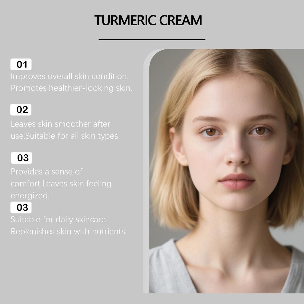 HOYGI Turmeric Brightening Cream – Hydrating & Nourishing Face Treatment for Radiant, Even-Toned Skin