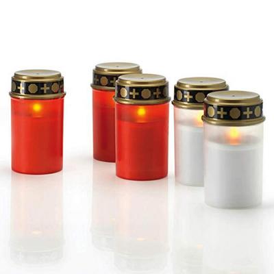 Waterproof Lamp Candle 2Pcs Outdoor Cemetery Ritual Solar Powered Eletric Light