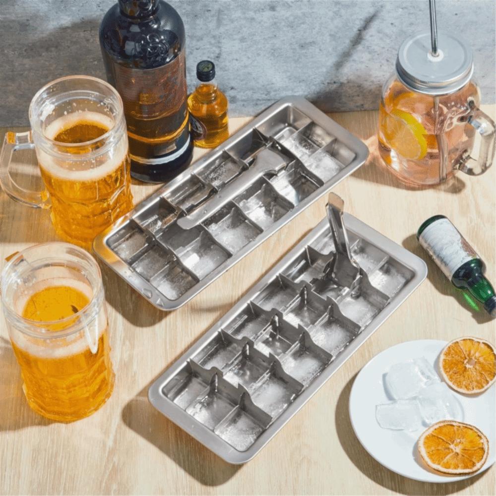 18 Slot Ice Cubes Mold Movable Partition Ice Cube Maker Household Ice Cube Tray  Easy To Clean