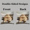 1pc 18x18 Inch Super Soft Short Plush Double-Sided Throw Pillow - Adorable Ginger Cat Lounging on Sofa Design