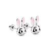 New 925 Silver Stitch Donald Duck Minnie Earrings With Zirconia Fashion High Quality Jewelry for Women Girls
