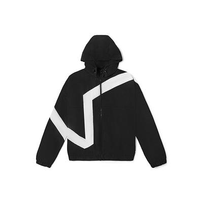 Vans Logo Printed Color Block Hoodie Jacket Men Jackets Black VN0A54JBBLK