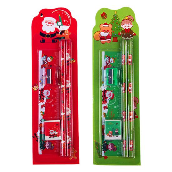 Vánoční tématická sada tužek Santa Sněhulák Los Tužka s ořezávátkem a gumou Dětské kreslicí potřeby na sváteční dárky školní ceny