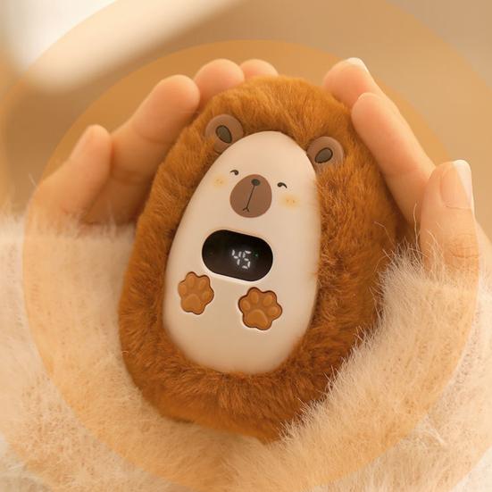 Hand Heater for Commuting Cute Plush Heater, Rechargeable Electric Portable Pocket Soft Mini Warm Winter Outdoor And Office Use Cold Weather Relief