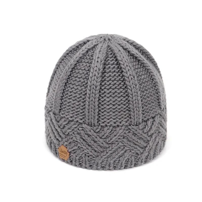 Autumn Winter Hat Knit Hats Warm Knitted Beanie Cap for Women Femme  Thick Stretchy Cap Faux Fur Caps
