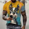 Summer Funny Dog Pattern 3D Print Men's T Shirt Casual O-Neck Loose Short Sleeve Fashion Trend Men Clothing Oversized T-Shirt