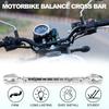 TUCKBOLD Motorcycle Handlebar Balance Silver with Brace, Crossbar, Tone, Wrench, Adjustable, 33-37.5cm
