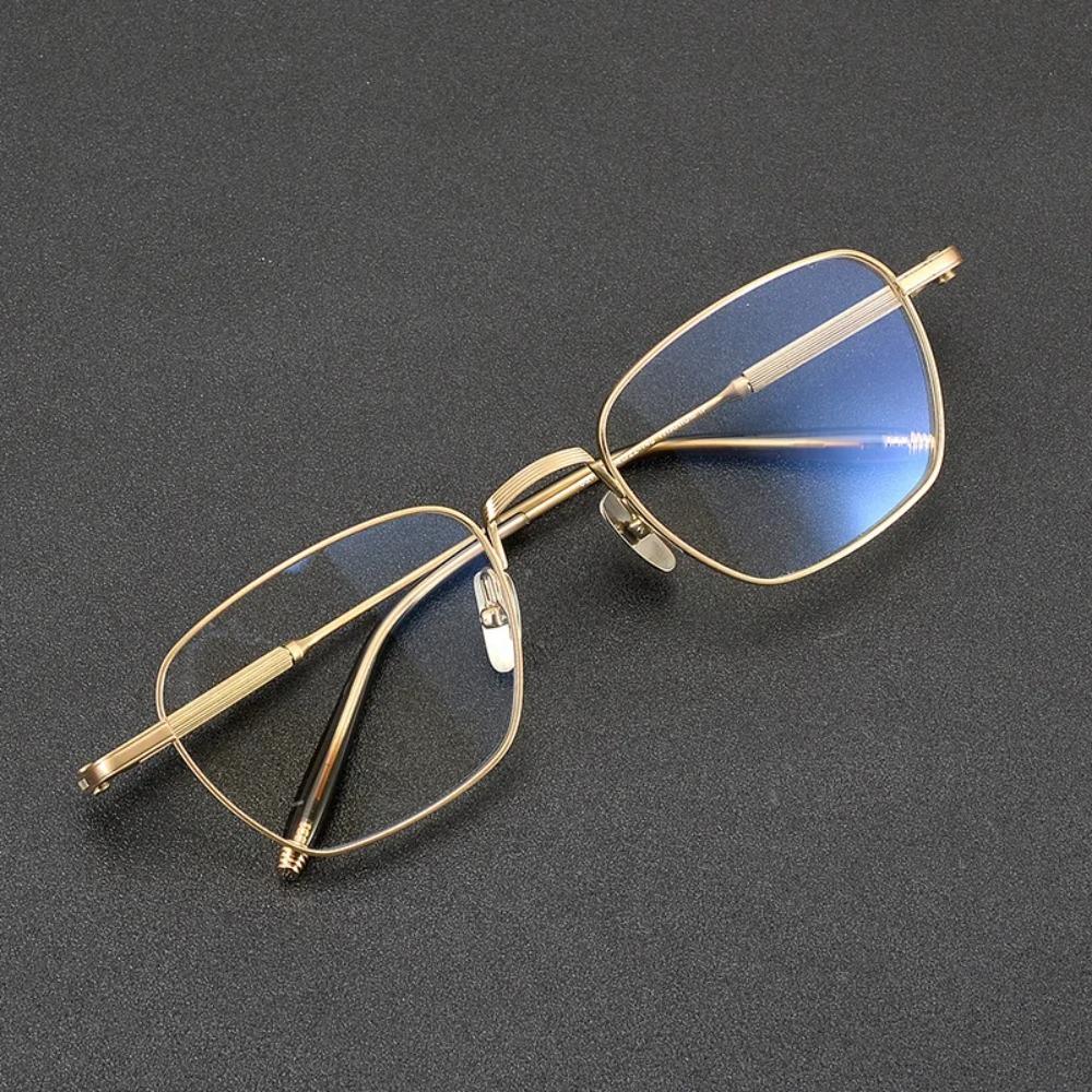 Rame de ochelari noi unisex geometrice pătrate poligonale titan pur ușoare stil vintage ochelari de vedere cu dioptrii ochelari de titan