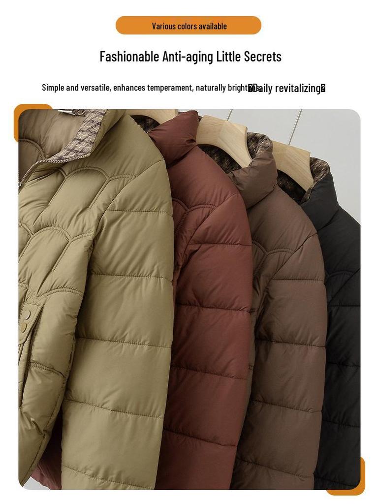 Korean Style Lightweight Down Jacket for Middle-aged Women