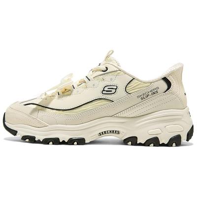 Slip Ins Abrasion Resistant, Breathable, And Lightweight Support Low Top Chunky Sneakers Women's Beige 150863-NTBK