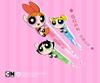 Powerpuff Girls Sakura Edition Plush Keychain Doll Charm Gift