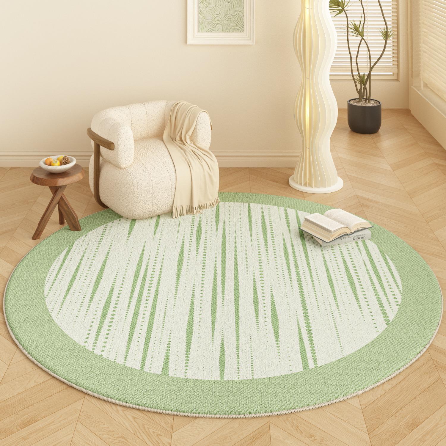 

Round Carpet Living Room Bedroom Carpets Moroccan Fresh Bedside Foot Mat Fluffy Soft Rug Home Decoration Rugs Alfombras Diameter 80cm