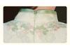 Green Elegant Jacquard Cheongsam Dress Chinese Style Girls' Young Daily Inverted Sleeve Modern Vintage Dress