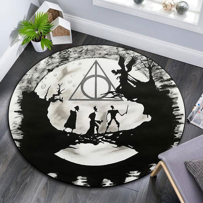 Harry Potter2,Round Area Rug,Carpet Rug for Living Room Bedroom Sofa Playroom Decor,Non-slip Floor Mat