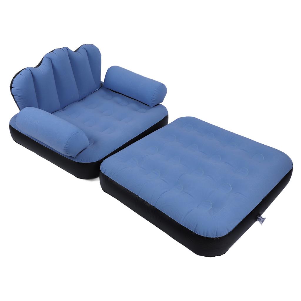 Dual Purpose Inflatable Sofa Chair Multifunction Folding Inflatable Sofa Bed and Inflatable Chair for Indoor Outdoor
