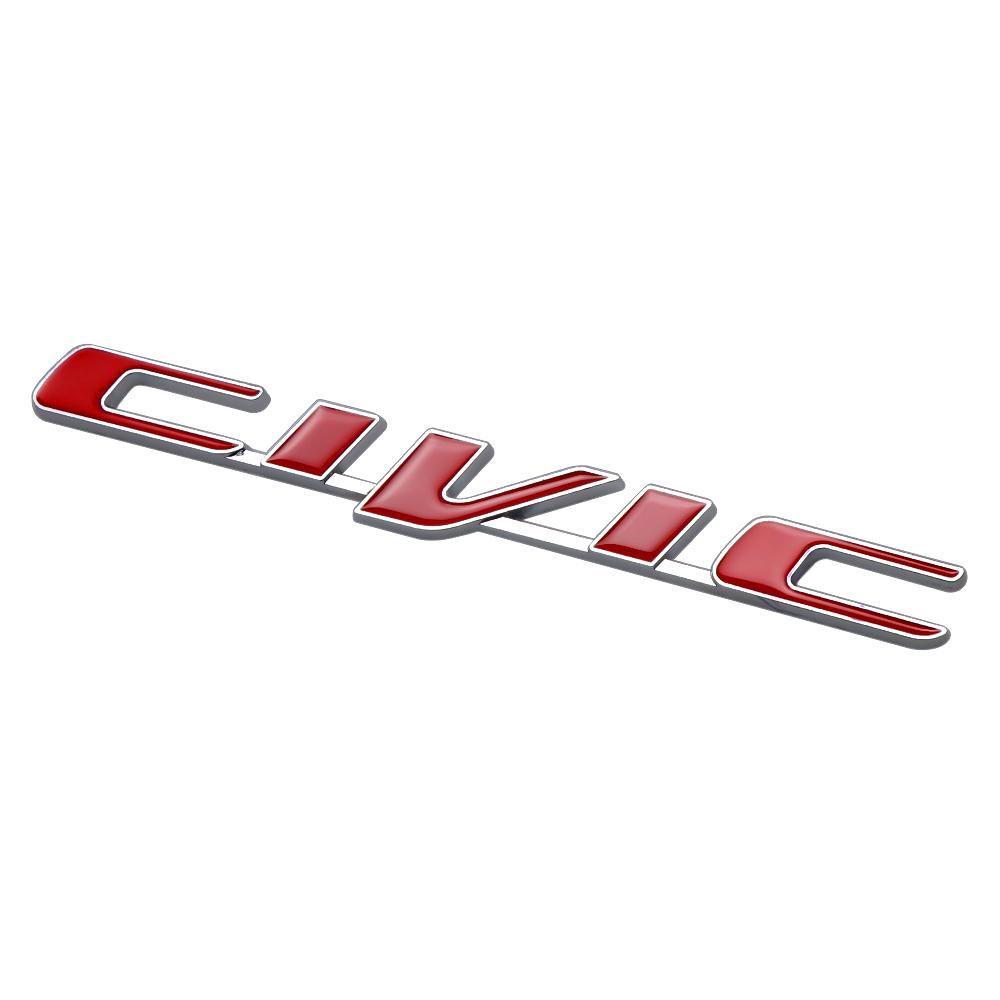 

3D Car Metal Body Side Fender Rear Trunk CIVIC Badge Stickers Accessories For Honda Mugen XR-V CR-Z Pilot Type R Type S Hrv Jazz