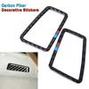 Carbon Fiber M Stripe Dashboard Air Vent Outlet Cover Trim For BMW E90 3-Series