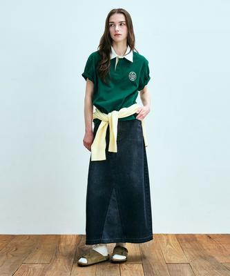Uniform Bridge Denim Maxi Skirt(Womens) Black Washed