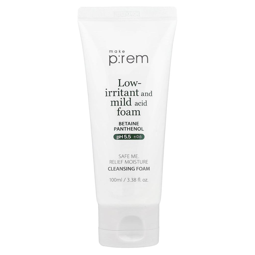 make p:rem, Safe Me. Relief Moisture Cleansing Foam, 100ml (3.38 fl oz)