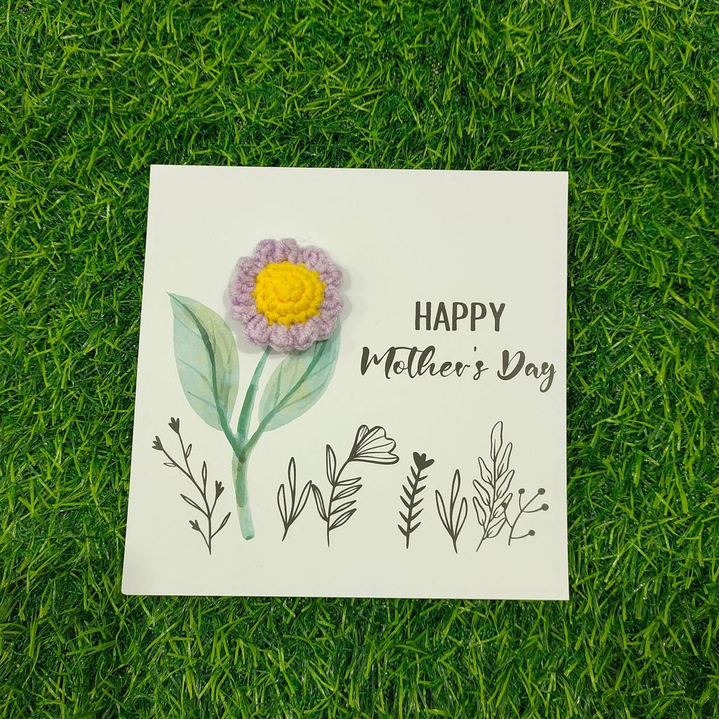 Handmade Crochet Greeting Cards, Cute Amigurumi Card Set For Valentine's Day Birthday Teacher's Day Mother's Day Christmas