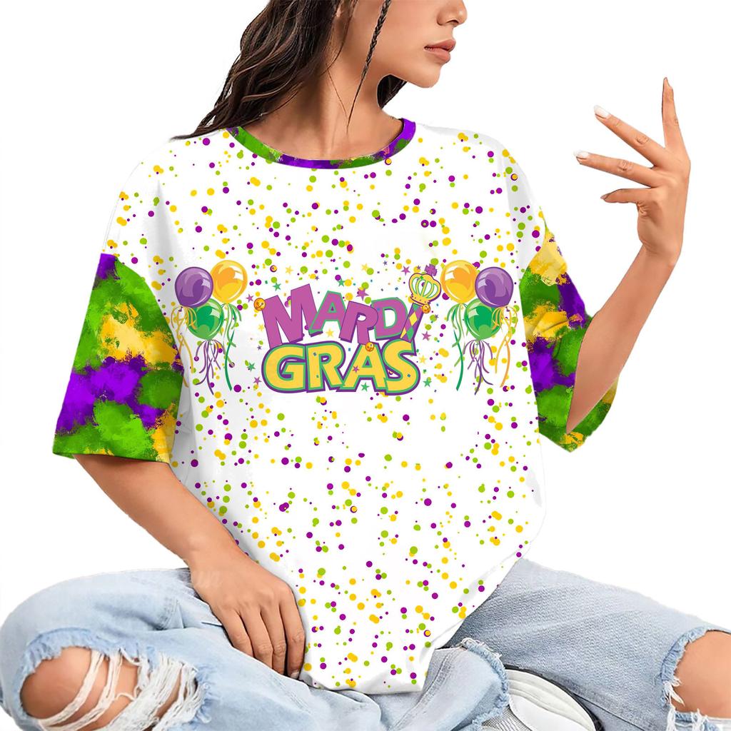 Summer Round Neck 3D Print Top Fashionable Casual Hip Hop Short Sleeved Women's T-shirts