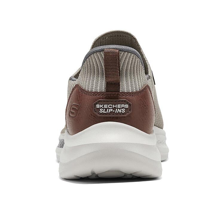 Skechers Slip-On Shoes Comfortable Mesh Casual Walking Shoes Training Shoes Men Sneaker Gray Brown 211086-TPE