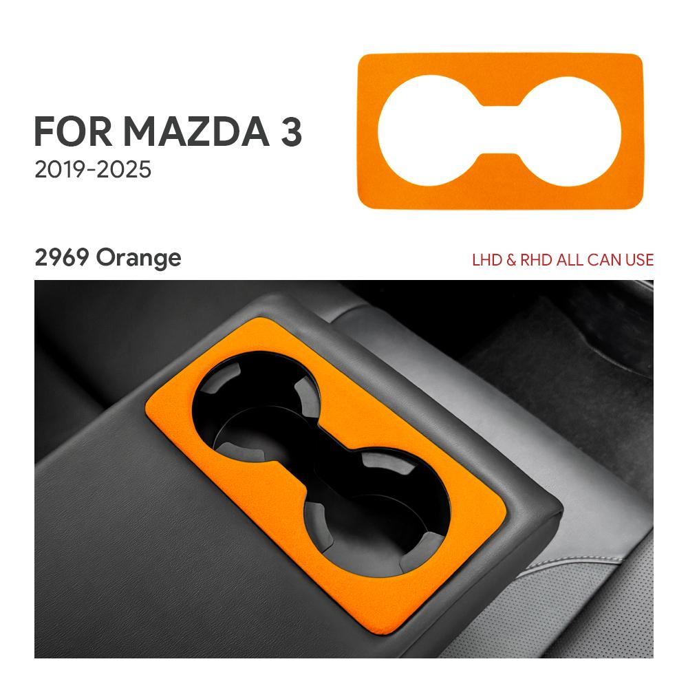 Top Suede Trim LHD RHD Sticker For Mazda 3 BP M3 Axela 2019 2020 2025 2025 2025 2025 2025 Car Rear Seat Water Cup Holder