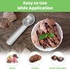 7" Nonstick Anti-Freeze Aluminum Ice Cream Scoop, Heavy-Duty, Easy Clean, for Gelato, Dough & More (Silver)