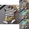 Trendy Boys Summer Outfit 2024 Stylish Two Piece Set Short Sleeve For Ages 3 To 8