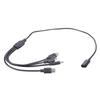 USB C Female to Male Splitter Charging Cable Multi Device Support 5V 3A Output Plastic Housing Compact 50cm Length