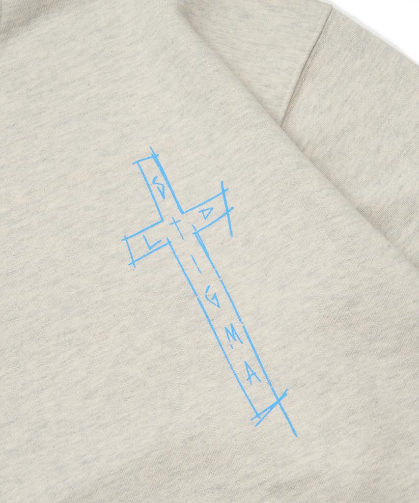 STIGMA Jesus Oversized Crewneck Oatmeal Melange